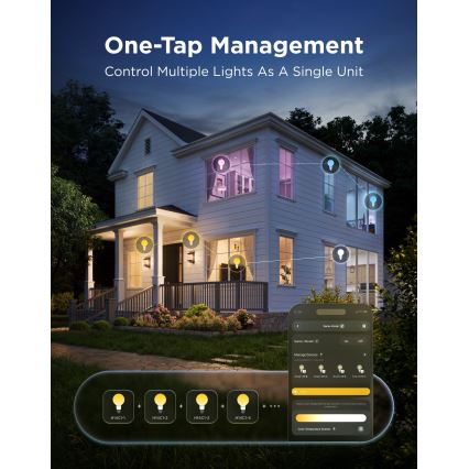 Govee - LED RGBWW Reguliuojama lemputė Smart MATTER G80 E27/5W/230V 2700-6500K Wi-Fi