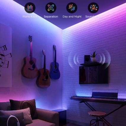Govee - LED RGBWWIC Pritemdoma prailginimo juostelė Strip Light 2 Pro 1m Wi-Fi Matter