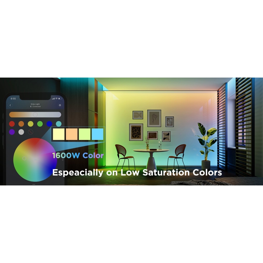 Govee - LED RGBWWIC Pritemdoma prailginimo juostelė Strip Light 2 Pro 1m Wi-Fi Matter