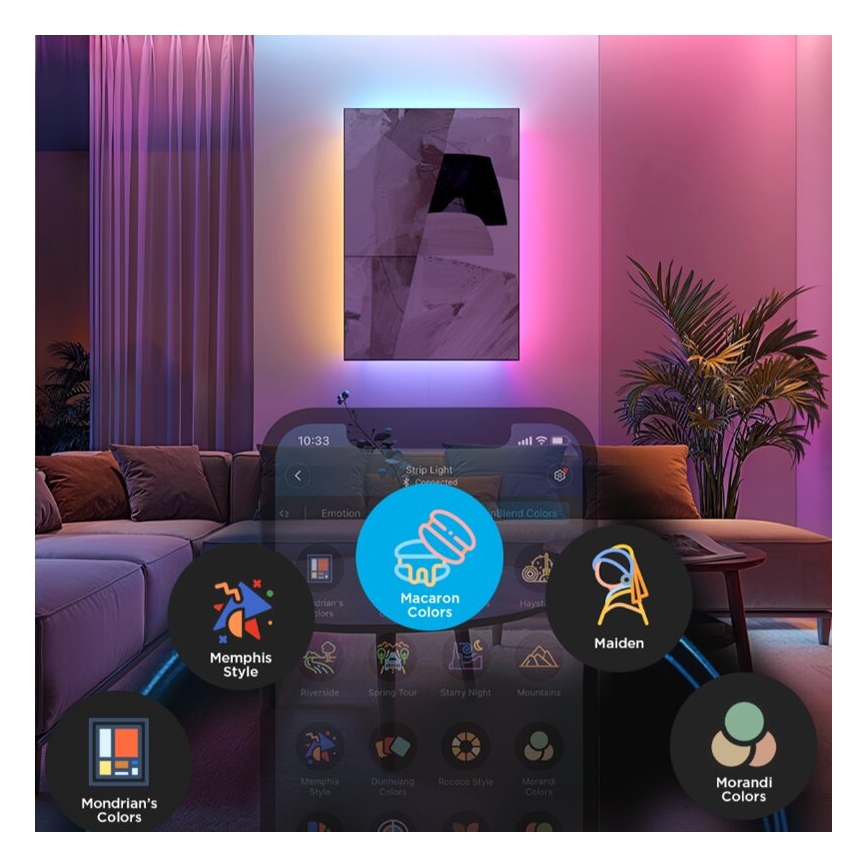 Govee - LED RGBWWIC Pritemdoma prailginimo juostelė Strip Light 2 Pro 1m Wi-Fi Matter