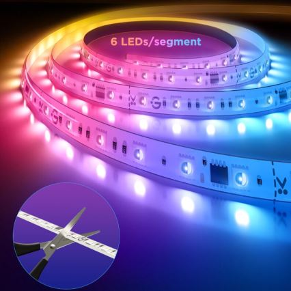 Govee - LED RGBWWIC Reguliuojama juostelė Juostelė Apšvietimas 2 Pro 5m Wi-Fi Matter