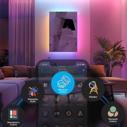 Govee - LED RGBWWIC Reguliuojama juostelė Juostelė Apšvietimas 2 Pro 5m Wi-Fi Matter