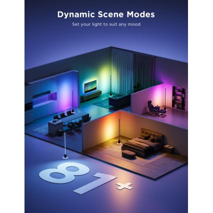 Govee - LED pritemdomas toršeras su kolonėle Pro RGBICWW 2200-6500K Wi-Fi + nuotolinio valdymo pultas