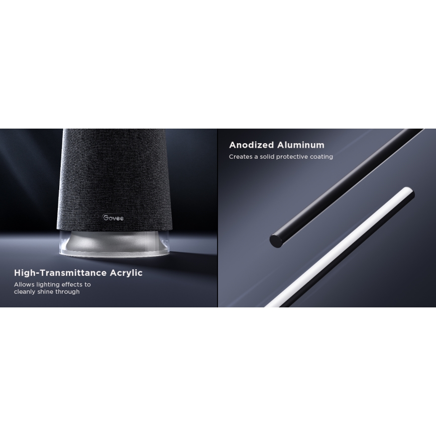 Govee - LED pritemdomas toršeras su kolonėle Pro RGBICWW 2200-6500K Wi-Fi + nuotolinio valdymo pultas