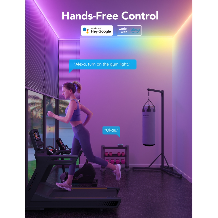 Govee - M1 PRO PREMIUM Smart RGBICW+ LED juosta 2m Wi-Fi Matter