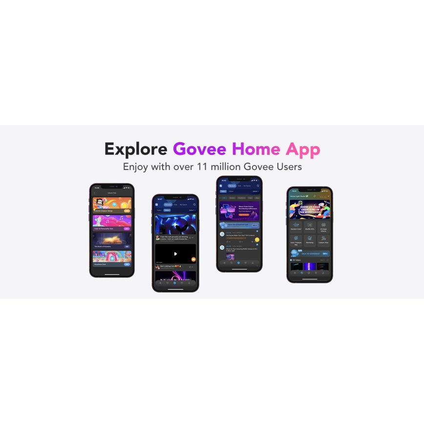 Govee - M1 PRO PREMIUM Smart RGBICW+ LED juosta 2m Wi-Fi Matter