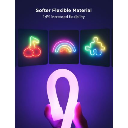 Govee - Neon 2 MATTER lankstoma LED juosta 5m RGBIC Wi-Fi IP67