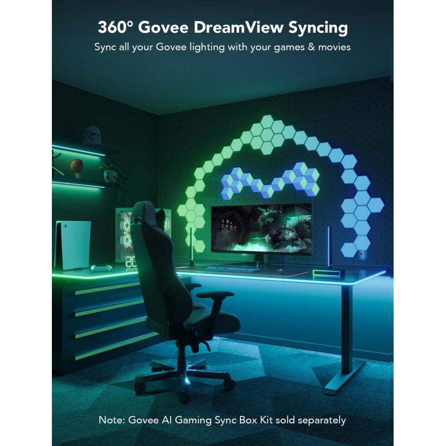 Govee - Neon LED stalo foninis apšvietimas 3m RGBIC Wi-Fi