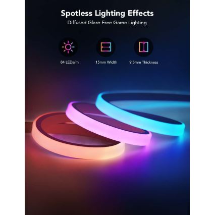Govee - Neon LED stalo foninis apšvietimas 3m RGBIC Wi-Fi