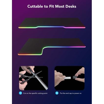 Govee - Neon LED stalo foninis apšvietimas 3m RGBIC Wi-Fi