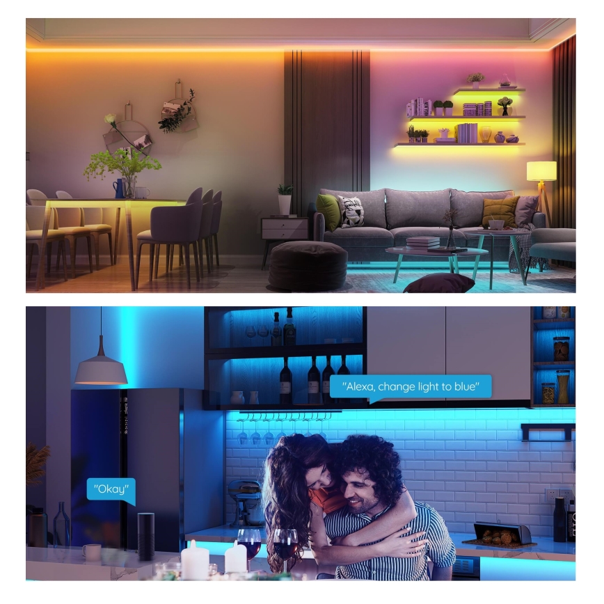 Govee - RGB LED juosta su reguliuojamu ryškumu SMART LED/36W/24V 10 m Wi‑Fi