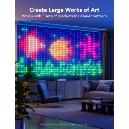 Govee - RGBIC Curtain Apšvietimas 520 LED 1,5x2m Wi-Fi IP65