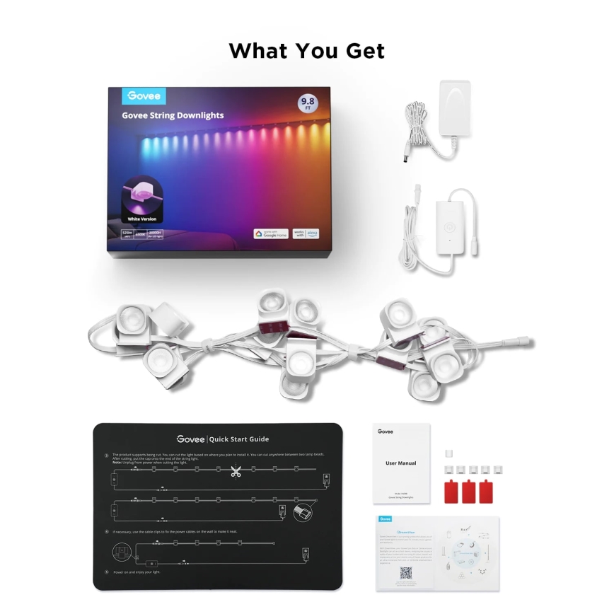 Govee - RGBIC LED Pakabinami šviestuvai 3m Wi-Fi