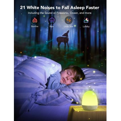 Govee - RGBIC išmanusis naktinis LED šviestuvas su garsiakalbiu ir Wi-Fi jungtimi