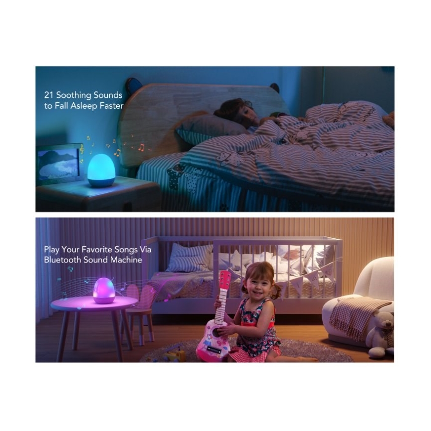 Govee - RGBIC išmanusis naktinis LED šviestuvas su garsiakalbiu ir Wi-Fi jungtimi