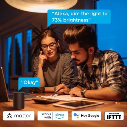 Govee - RINKINYS 2x LED reguliuojama lemputė Smart MATTER A60 E27/9W/230V 2700-6500K Wi-Fi