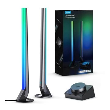Govee - RINKINYS 2x Smart Gaming Wi-Fi LED RGBIC paneliai + Smart Dual juoda + nuotolinio valdymo pultas