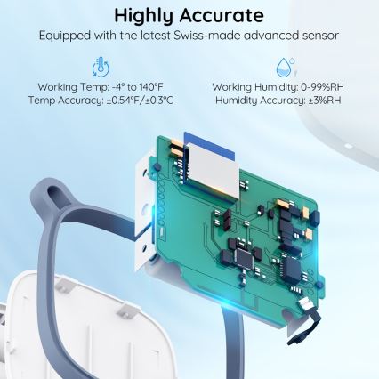 Govee - Termometras ir higrometras 3xAAA Wi-Fi