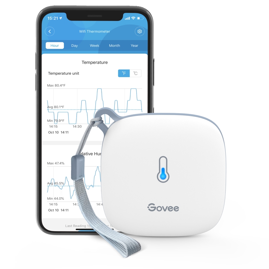 Govee - Termometras ir higrometras 3xAAA Wi-Fi