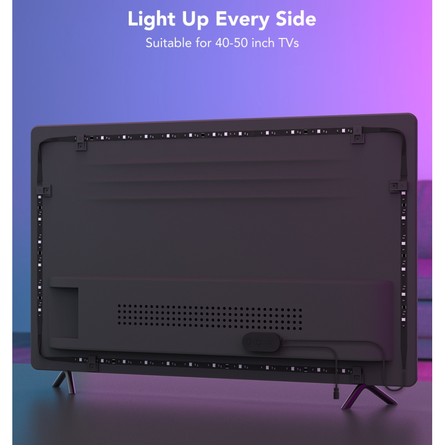 Govee - TV 40-50 Išmanusis LED foninis apšvietimas RGBIC Wi-Fi