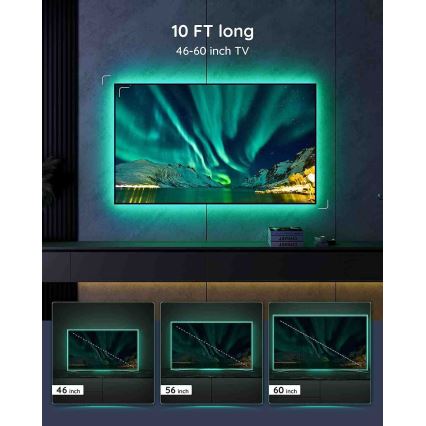 Govee - TV 46-60" SMART LED foninis apšvietimas RGB
