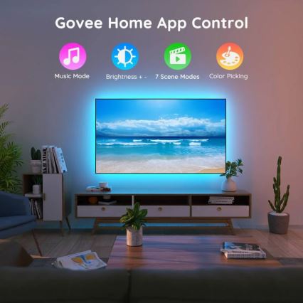 Govee - TV 46-60" SMART LED foninis apšvietimas RGB + nuotolinio valdymo pultas