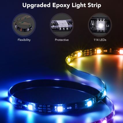 Govee - TV 55-65 išmanusis RGBIC LED apšvietimas su Wi-Fi