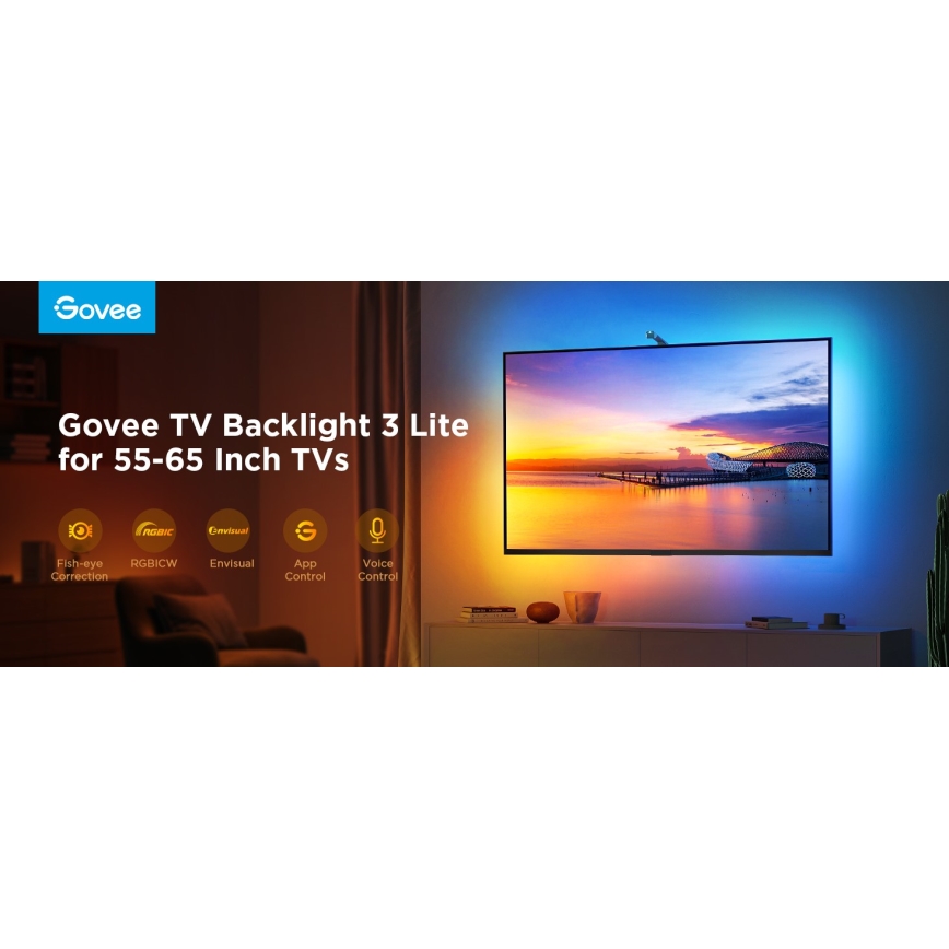 Govee - TV Backlight 3 Lite TV 40-50" SMART LED foninis apšvietimas RGBICW Wi-Fi IP67 +RC