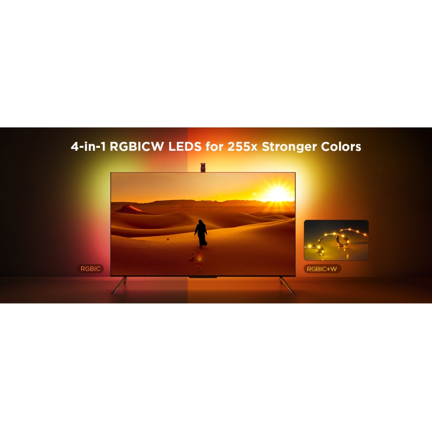 Govee – TV Foninis apšvietimas 3 Lite TV 75-85 SMART LED apšvietimas RGBICW Wi-Fi IP67