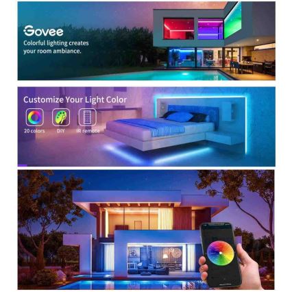 Govee - Wi-Fi RGB Smart LED juosta 10m