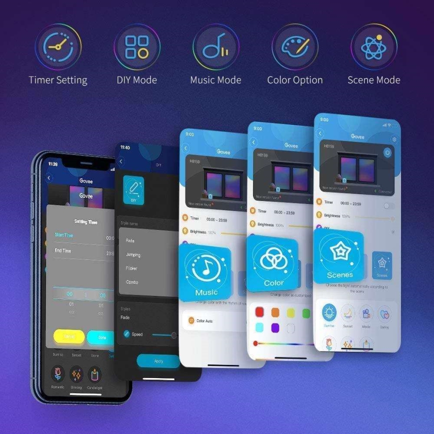 Govee - Wi-Fi RGB Smart LED juosta 10m