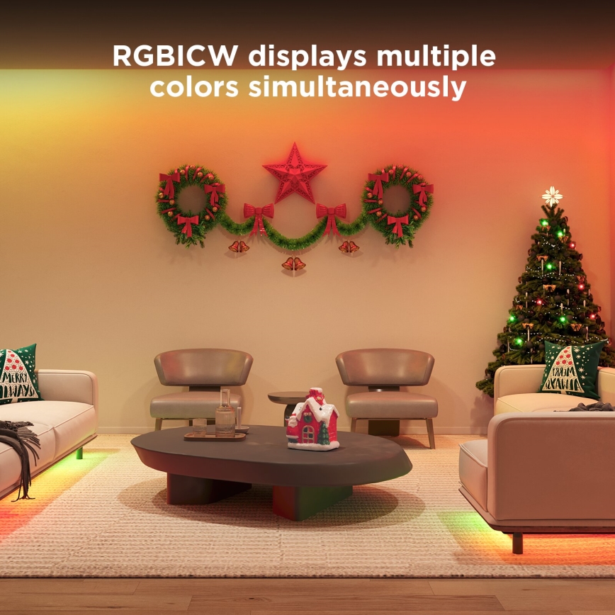 Govee - Wi-Fi RGBICW Smart PRO LED juosta 10m MATTER - itin patvarus