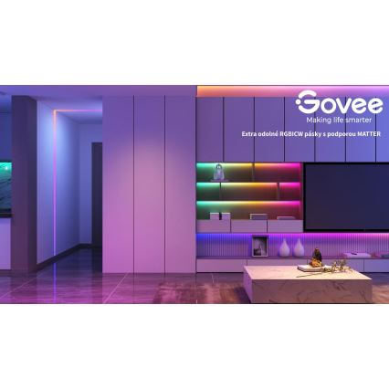 Govee - Wi-Fi RGBICW Smart PRO LED juosta 10m MATTER - itin patvarus