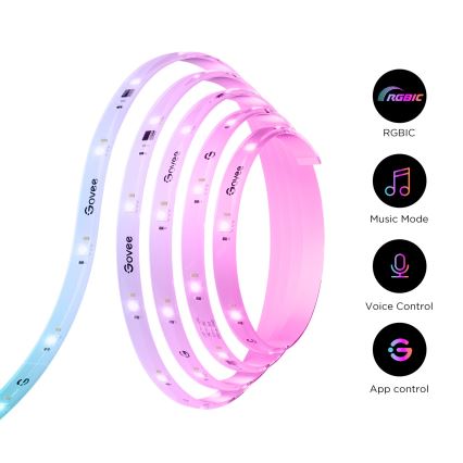 Govee - Wi-Fi RGBICW Smart PRO LED juosta 10m MATTER - itin patvarus