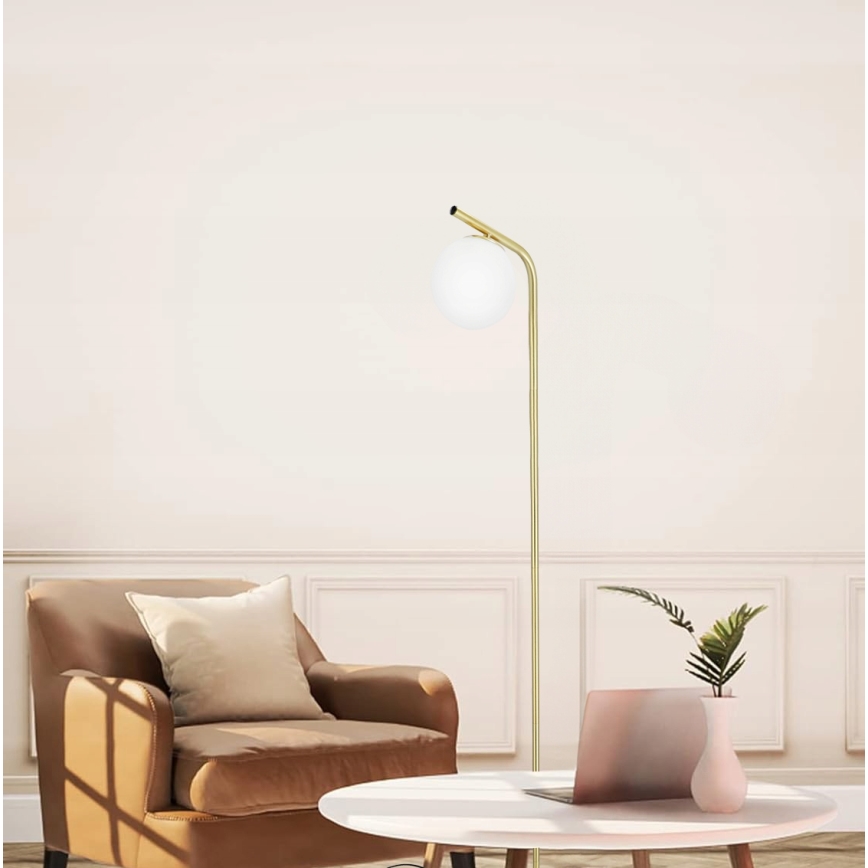 Grindinė lempa 1xE27/40W/230V auksinė/balta