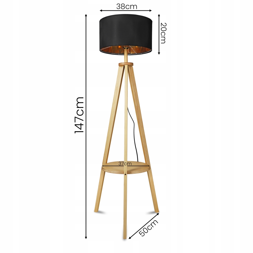 Grindinė lempa 1xE27/40W/230V juoda