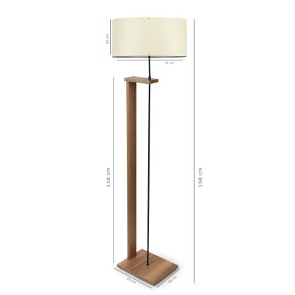 Grindinė lempa AYD 1xE27/40W/230V ruda/kreminė