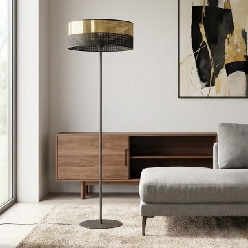 Grindinė lempa LUX 1xE27/15W/230V juoda/auksinė