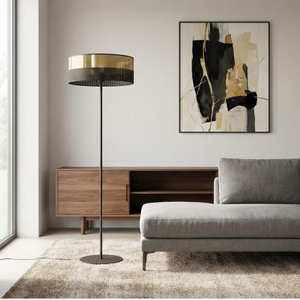 Grindinė lempa LUX 1xE27/15W/230V juoda/auksinė