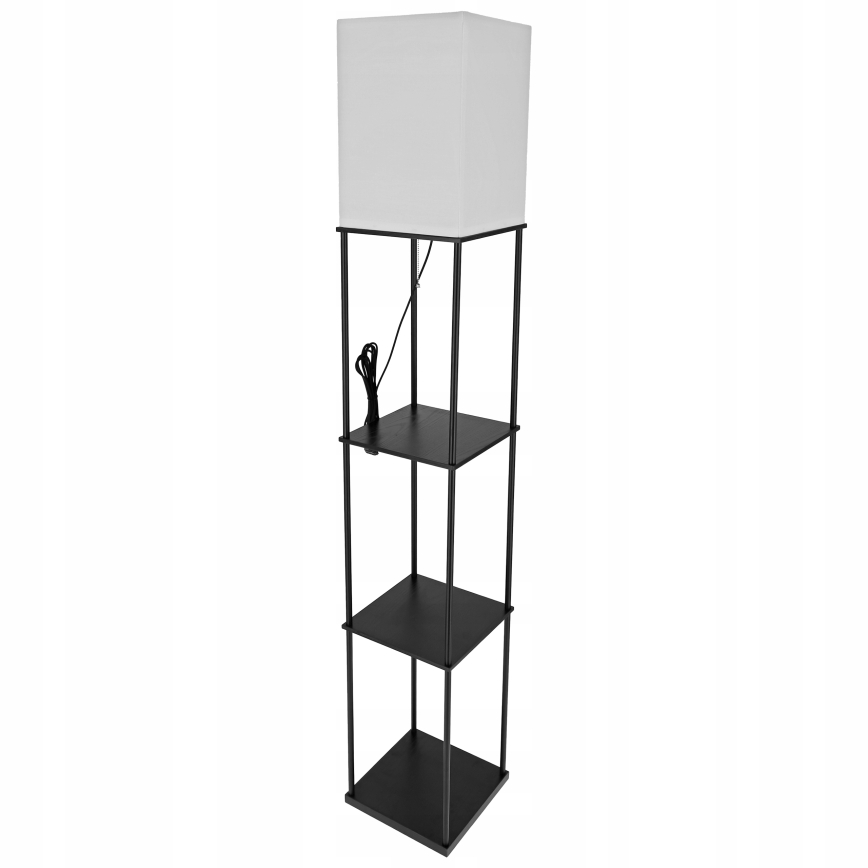 Grindinė lempa su lentynėlėmis 1xE27/40W/230V 160 cm juoda/balta