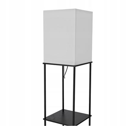 Grindinė lempa su lentynėlėmis 1xE27/40W/230V 160 cm juoda/balta