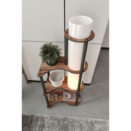 Grindinė lempa su lentynėlėmis NOTO 1xE27/40W/230V ruda/juoda