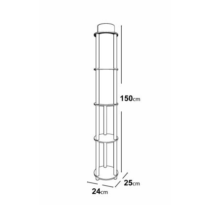 Grindinė lempa su lentynėlėmis NOTO 1xE27/40W/230V smėlio/juoda