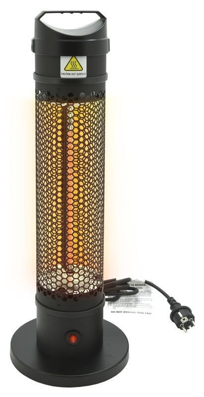 Grindinis infraraudonųjų spindulių šildytuvas 1000W/230V IP44 juodas