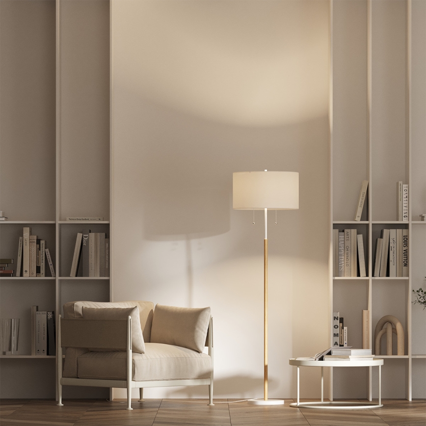 Grindinis šviestuvas FOGO 2xE27/15W/230V baltas/smėlinis