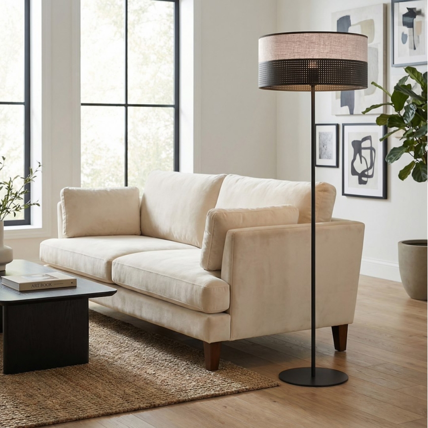 Grindinis šviestuvas KARBON 1xE27/15W/230V juodas/pilkas