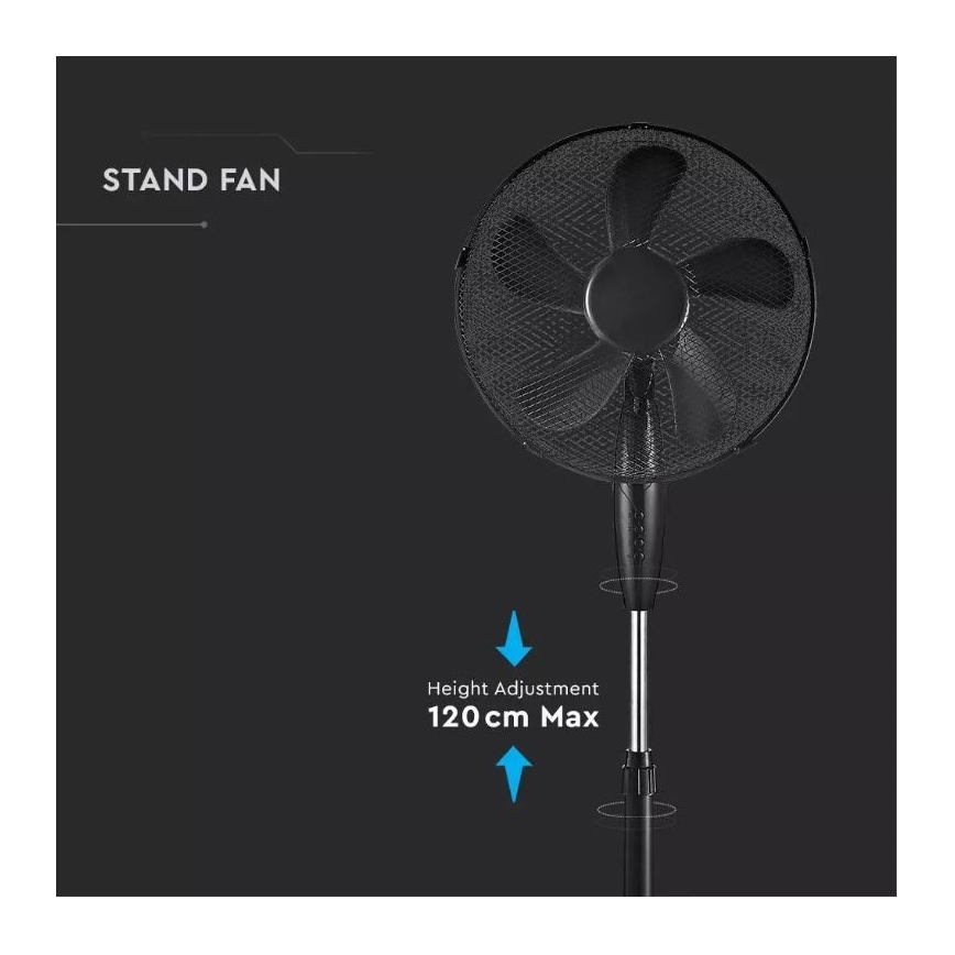 Grindinis ventiliatorius d. 43cm 55W/230V juodas