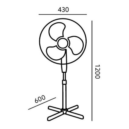 Grindinis ventiliatorius VIENTO 45W/230V baltas