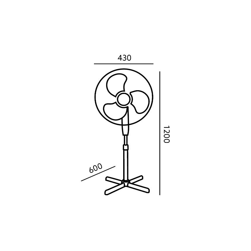 Grindinis ventiliatorius VIENTO 45W/230V baltas