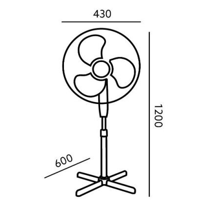 Grindinis ventiliatorius VIENTO 45W/230V juodas